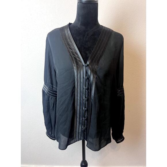 Veronica Beard Tops - Veronica Beard Yumi Silk Pintuck Pleated Button-Up Shirt